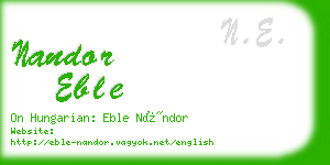 nandor eble business card